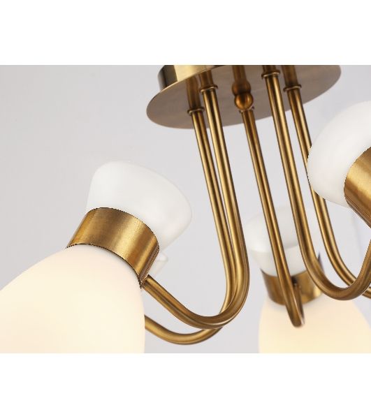 Светильник Ambrella light TR3218/5 GD/FR золото/белый матовый E27*5 max 40W D580*290
