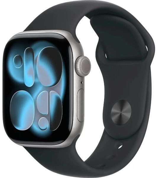 Смарт-часы Apple Watch Series 11 A3331 42 mm, 1.77", OLED, Wi-Fi/NFC/Bluetooth, IP6X, серый космос/черный