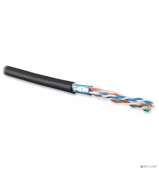 Кабель витая пара Bion BCL-F5460-381 F/UTP, кат.5e, 4x2x0,46 мм AWG 25, медь, одножильный, PE, для внешней прокладки, 305м, черный