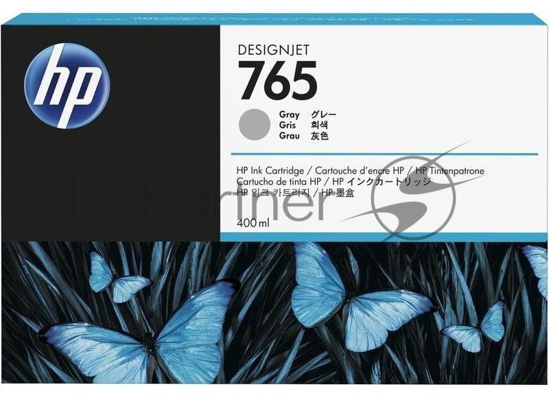 Картридж струйный HP 765 (F9J53A) серый для HP Designjet T7200 (400мл)