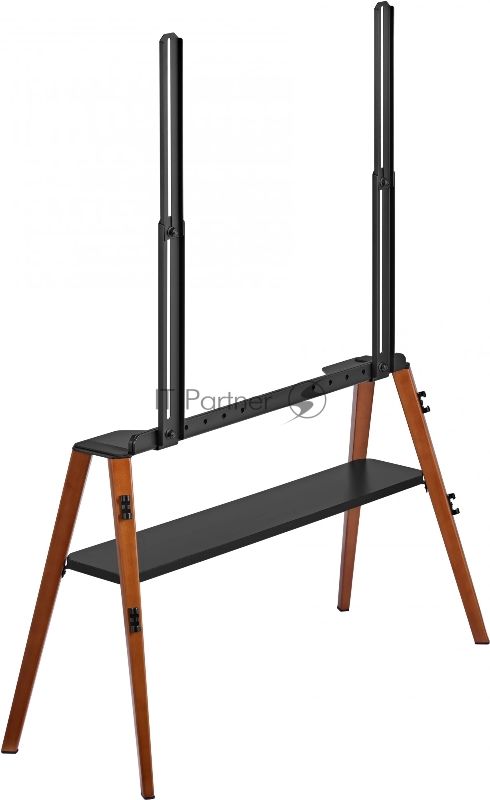 Подставка для телевизора Cactus CS-ST3647BKWN черный/орех, 49"-75" макс. 40 кг, напольный