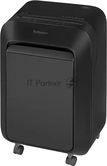 Шредер Fellowes Powershred LX211, черный, DIN P-5, 2х12 мм, 15 лст., 23 лтр, Jam Proof™, SafeSense