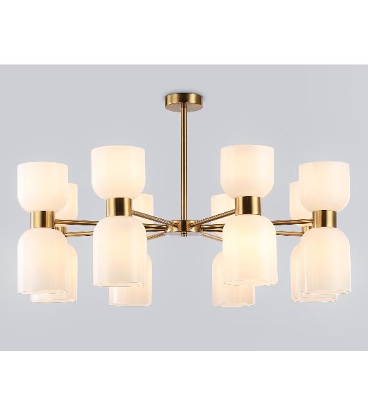 Люстра Ambrella light LH56095/16 BS/FR латунь/белый матовый E14*16 max 40W D860*510