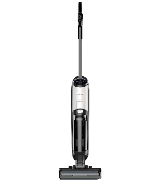 Пылесос вертикальный моющий Grundig VCW 6270 белый/черный, питание от сети, 1800 Вт, уборка суxая/влажная, пылесборник 0.48 л