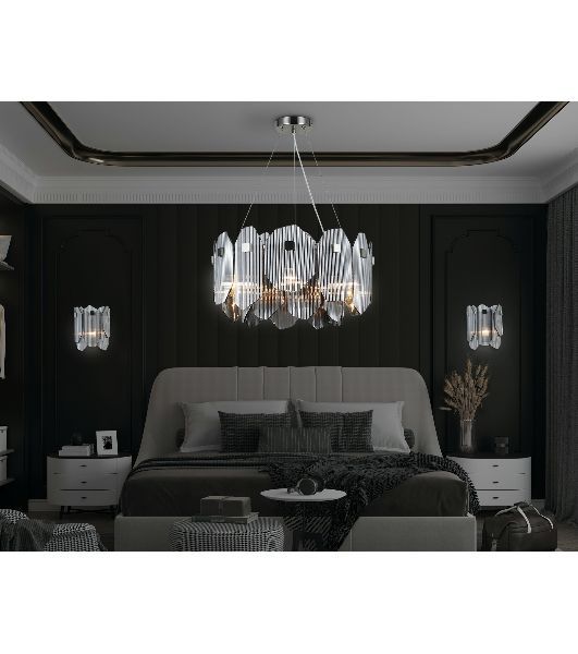 Светильник Ambrella light LH31201/6 SN/SM сатин никель/дымчатый E14*6 max 40W D510*270