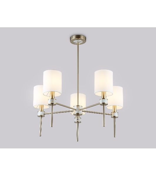 Люстра Ambrella light LH72371/5 DBS/WH темная латунь/белый E14/5 max 40W D680*720