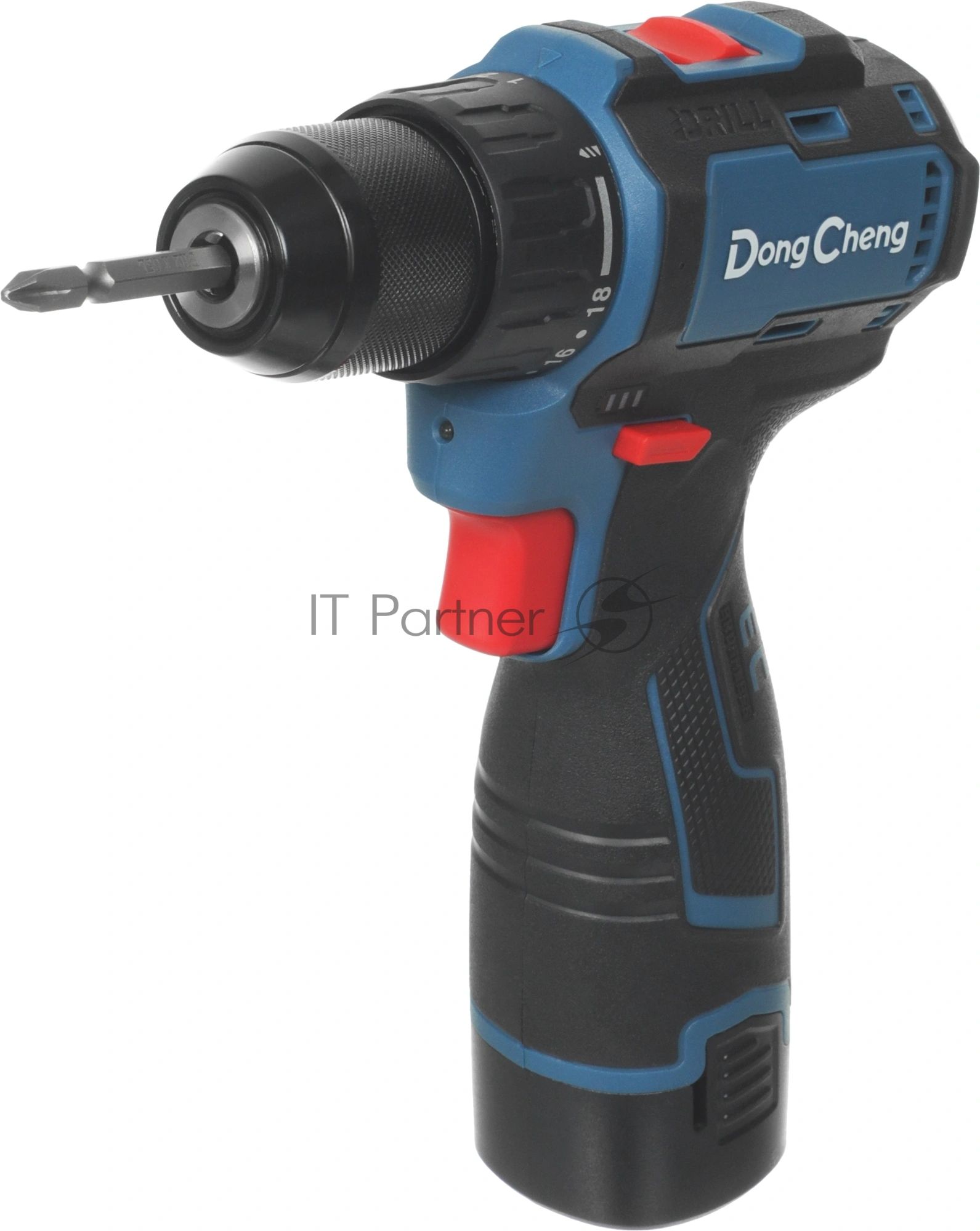 Дрель-шуруповерт DongCheng DCJZ1604, 16 В, 2 Ач, 40 Нм, бесщеточный