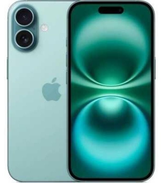 Смартфон Apple iPhone 16 A3287, 8/128Gb, бирюзовый