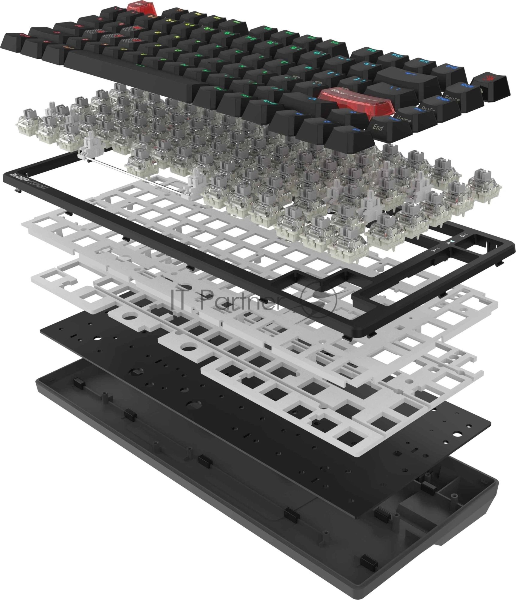 Клавиатура A4Tech Bloody MS76 проводная, USB Type-A, черный