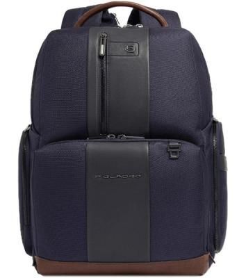 Рюкзак мужской Piquadro Brief2 CA4439BR2BM/BLUCU темно-синий/коричневый нейлон/натур.кожа
