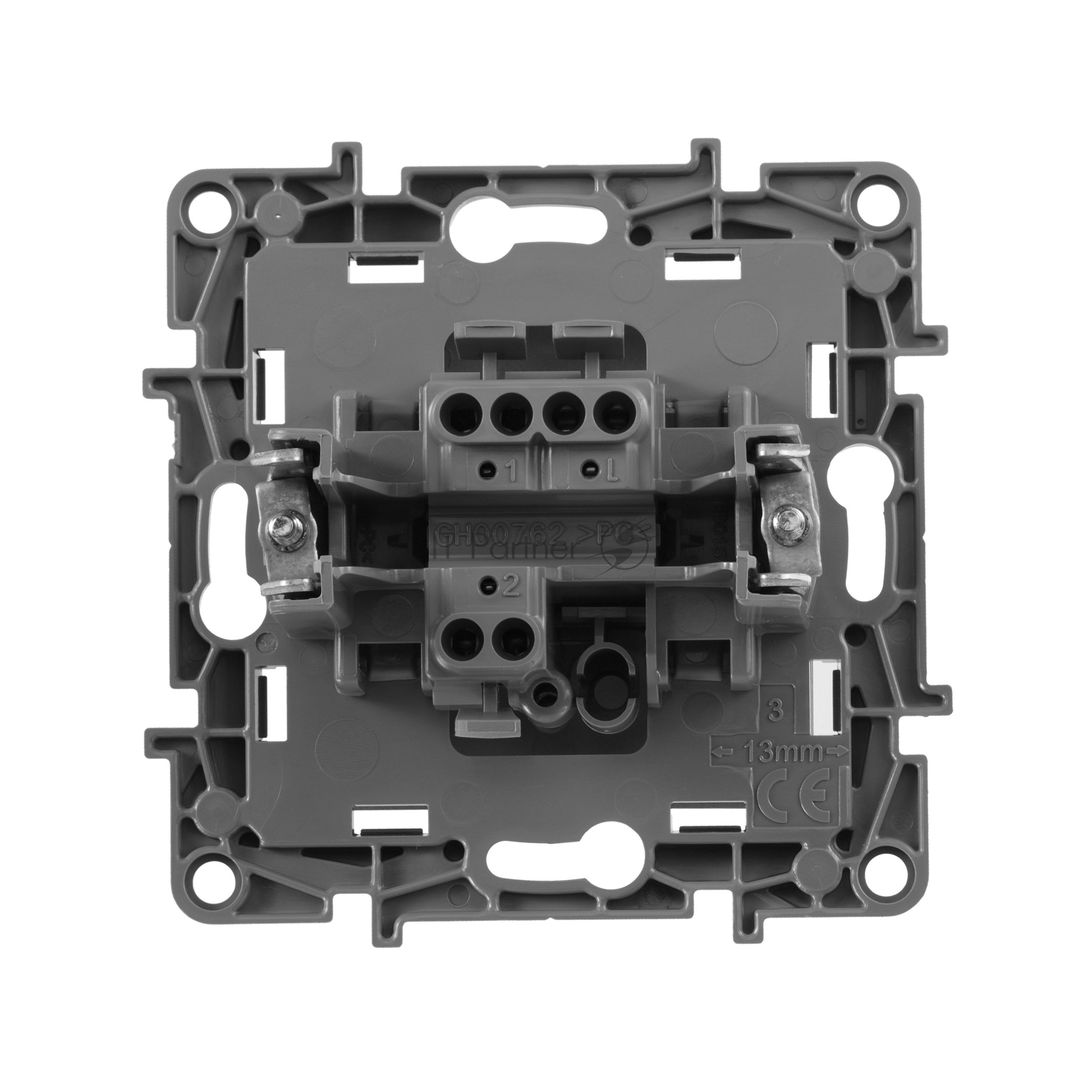 Выключатель Legrand 672414 без фиксации (кнопка) с Н.О./Н.З. контактом - Etika Plus - 6 A - 250 В - алюминий