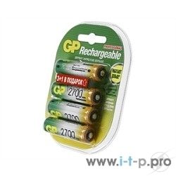 Аккумулятор GP 270AAHC3/1 AA NiMH 2700mAh (промо:3+1) (4шт)