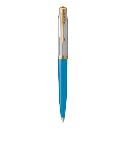 Ручка шариковая Parker 51 Premium (CW2169080) Turquoise GT, M, черные чернила, подарочная коробка