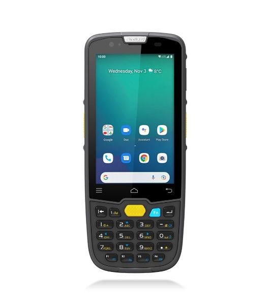 Терминал сбора данных Newland Mobile Computer with 4" touchscreen, 2D CMOS imager with Laser Aimer (CM6x), 4Gb/64Gb, BT, WiFi, 4G, GPS, NFC, Camera. USB cable, rubber boot, battery and multi plug adapter. OS: Android 11 GMS.