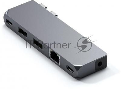 Док-станция Satechi ST-UCPHMIM, USB Type-C, USB 3.0/USB Type-C/RJ-45/Mini jack, USB