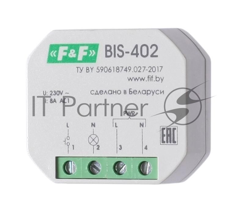 Реле импульсное BIS-402 (для установки в монтажную коробку 230В 8А 1Z IP40) F&F EA01.005.002