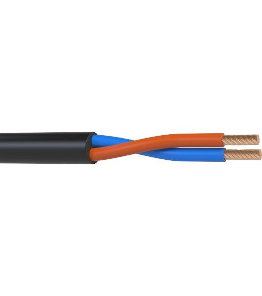 Кабель акустический 300 м, 16 AWG ССА, 1,5 мм2, диаметр 8мм, омедненный алюминий, 30 x 0.25 мм, черный, бухта