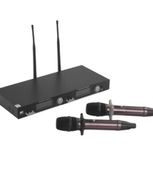 Радиосистема ITC T-521US UHF двухканальная радиосистема с двумя головными микрофонами, LCD дисплей, частотный диапазон 470-510 MHz.