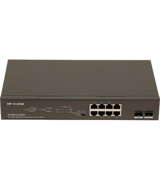 Коммутатор неуправляемый IP-COM G1110P-8-150W Ethernet 8GE+2SFP С 8-Портовым PoE
