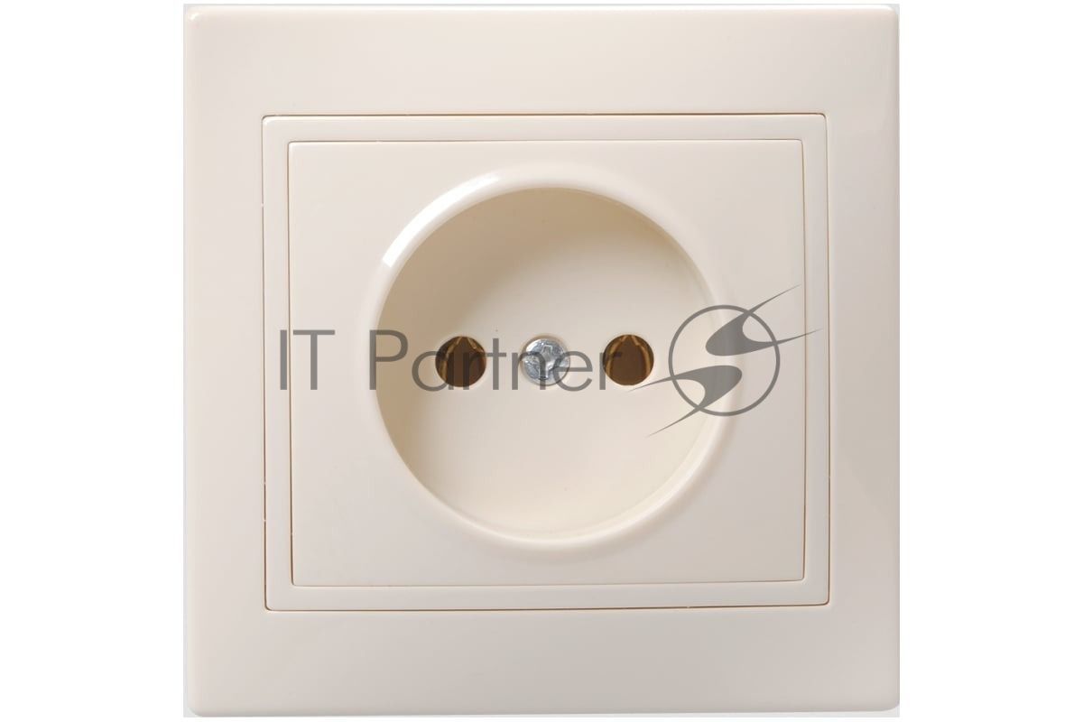 Розетка 1-м СП Кварта 10А IP20 без заземл. крем. ИЭК ERK13-K33-10-DM
