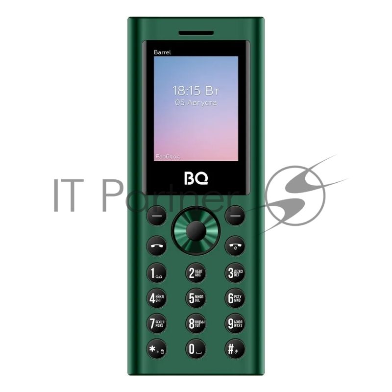 Мобильный телефон BQ 1858 Barrel зеленый/черный