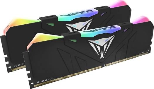 Оперативная память Patriot Viper Gaming RGB Series, DDR4, 16GB (2x8GB), 3200 MHz, CL16, с радиатором, RGB, черный