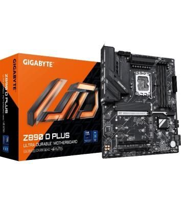 Материнская плата Gigabyte Z890 D PLUS, LGA 1851, Intel Z890, 4xDDR5, 4xSATA, 4xM.2, 1xPCIe 5.0 x16, 2xPCIe 4.0 x16, 1xDP, 1x2.5Gb LAN, 1xUSB-C 10Gbps, 1xUSB-A 10Gbps, 4xUSB-A 5Gbps, 4xUSB-A 2.0, 3x3.5 мм, 7.1, чёрный, ATX Материнская плата Gigabyte Z890 D PLUS, LGA 1851, Intel Z890, 4xDDR5, 4xSATA, 4xM.2, 1xPCIe 5.0 x16, 2xPCIe 4.0 x16, 1xDP, 1x2.5Gb LAN, 1xUSB-C 10Gbps, 1xUSB-A 10Gbps, 4xUSB-A 5Gbps, 4xUSB-A 2.0, 3x3.5 мм, 7.1, чёрный, ATX