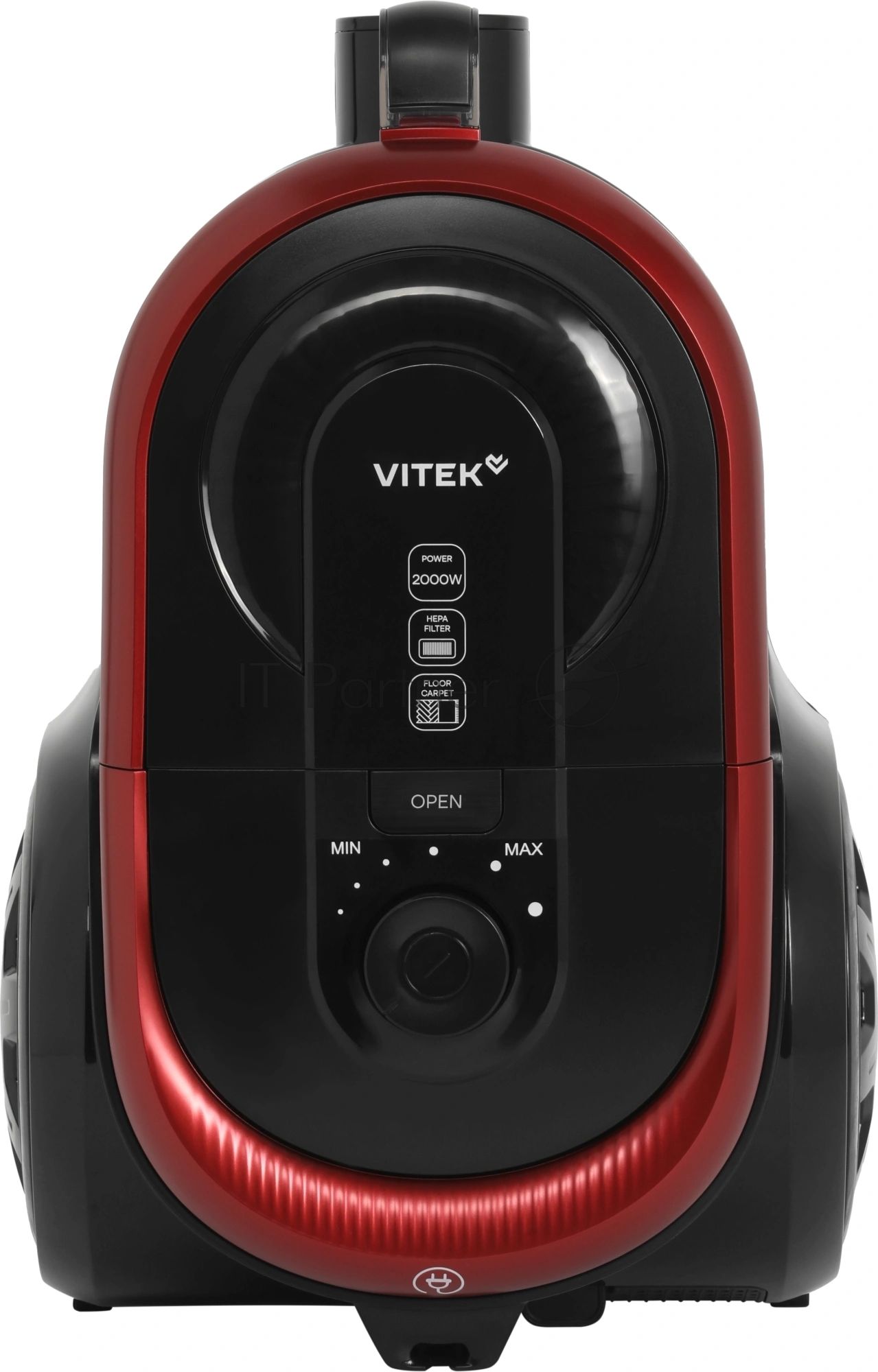 Пылесос Vitek VT-CV1880 черный/красный, 400/2000 Вт, уборка сухая, пылесборник контейнер 2,5 л