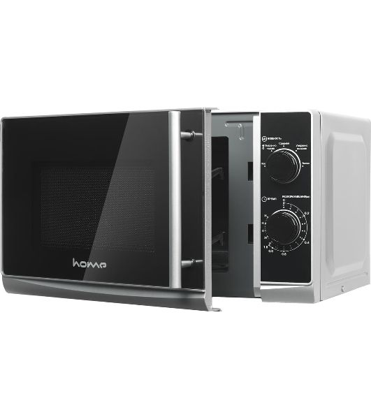Микроволновая печь home HMM207ES черный/серебристый, 20 л, 700 Вт, переключатели - поворотный механизм