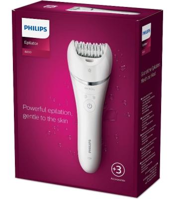 Эпилятор Philips 2 скорости, широкая головка, Wet&Dry, беспроводной