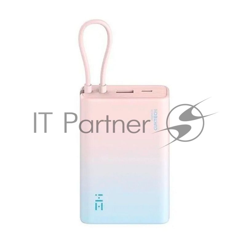 Портативный аккумулятор ZMI 10000mAh Powerbank with build-in Charging Cable color P17 розовый