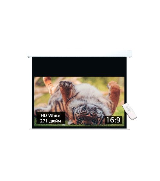 Экран Cinema S'OK SMBK-600x338HD-ED120 Pro 271'' 16:9 настенно-потолочный, моторизованный, Fiberglass, белый корпус, ED 120