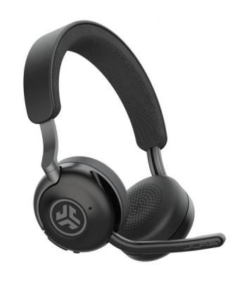 Гарнитура JLab Epic Work ANC Wireless Duo with Stand чёрный, беспроводная, Bluetooth/радиоканал/USB-C, ANC (шумоподавление), до 9 м, в комплекте подставка