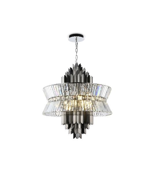 Люстра Ambrella light LH41026/18 BK/CL черный/прозрачный E14*18 max 40W D700*750