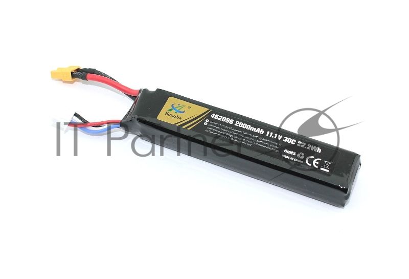 Портативный аккумулятор Li-Pol 11.1v 452096 2000mah разъем XT30-Plug
