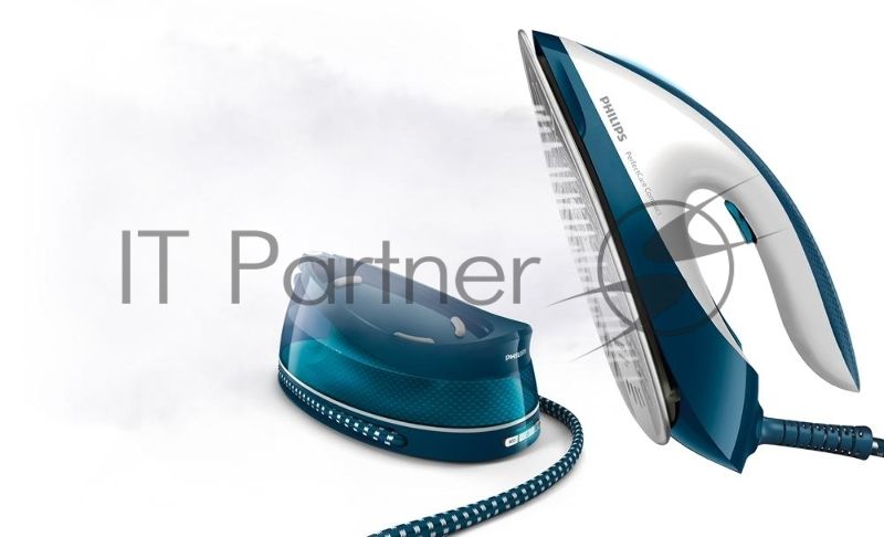 Парогенератор Philips 2400 Вт, удар 400 г, пар 120 г/мин, 6,5 бар, SteamGlide, OptimalTEMP, автоотключение