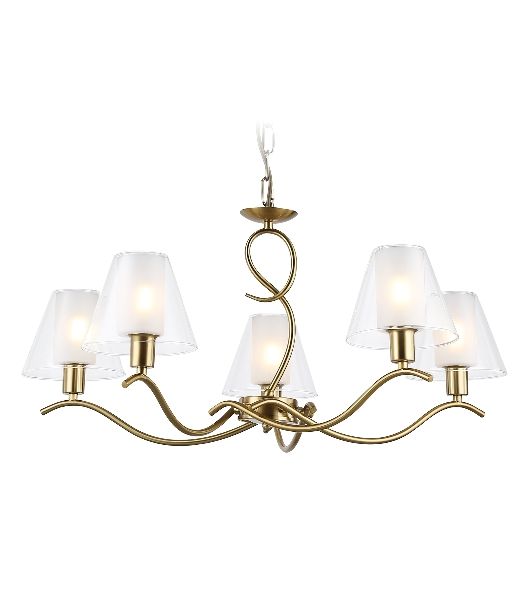 Люстра Ambrella light LH57091/5 BS/FR латунь/белый матовый E14/5 max 40W D690*790