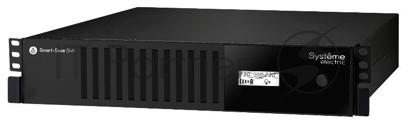 Источник бесперебойного питания Smart-Save SMT Systeme Electric 1000 ВА, монтаж в стойку 2U, 230 В, 6 розеток IEC C13, SmartSlot, AVR, LCD, USB HID