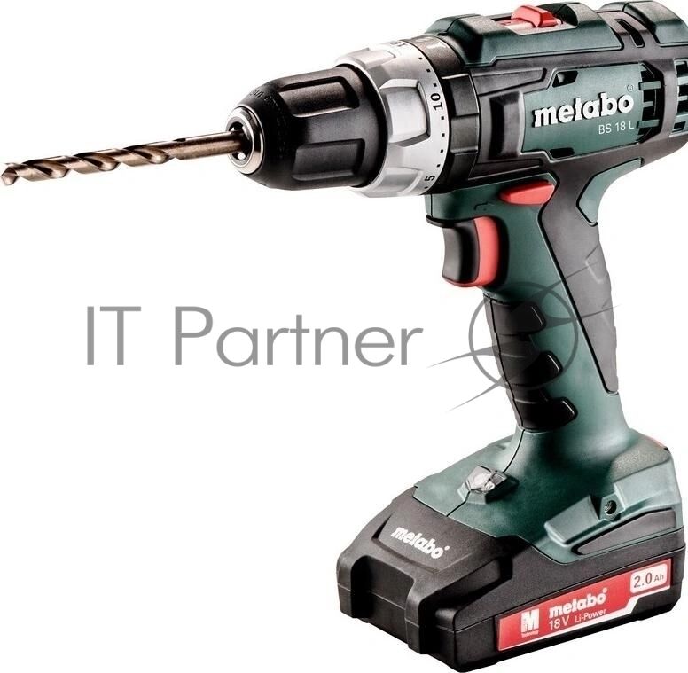 Дрель-шуруповерт Metabo BS 18 L BL Set, 18 В, 2 Ач, 65 Нм, щеточный