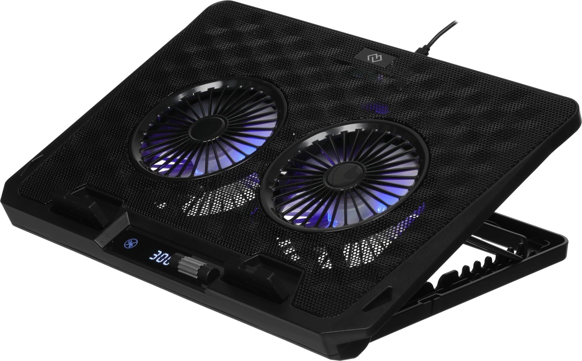 Подставка для ноутбука Digma D-NCP170-2x110 18" 400x288x45мм 52дБ 2xUSB 2x 110ммFAN 1100г Fan-control металл/пластик черный
