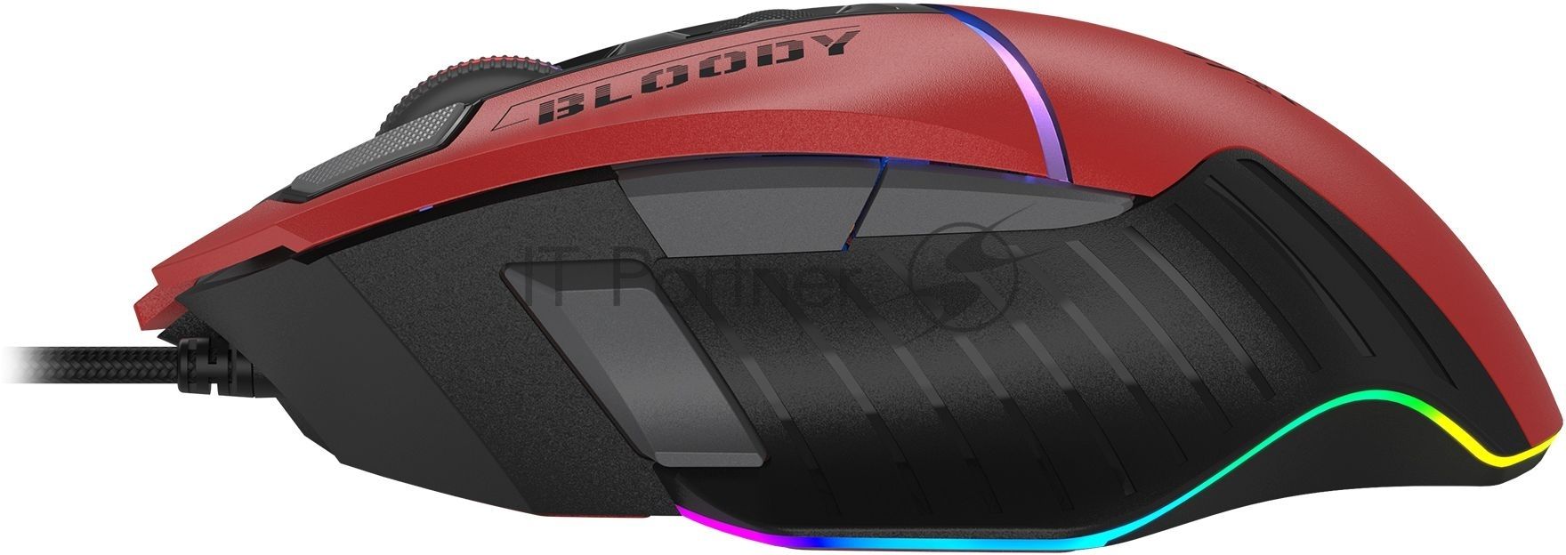 Мышь проводная A4Tech Bloody W95 Max Sports красный/черный оптическая (12000dpi) USB (10but)