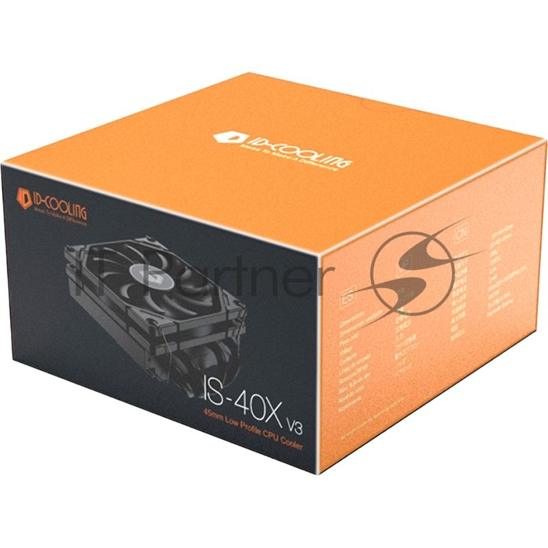 Кулер для процессора ID-Cooling IS-40X V3 Soc-AM5/AM4/1151/1200/1700 4-pin 14-35dB Al+Cu 100W 400gr Ret