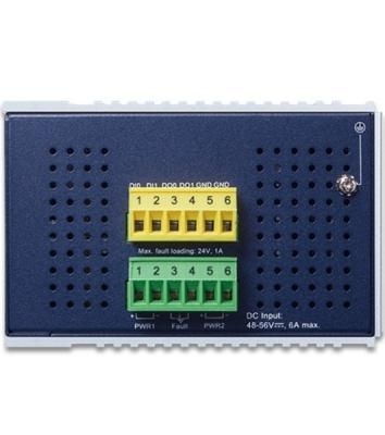 Коммутатор PLANET IP30 Industrial L2+/L4 4-Port 60W 1000T Ultra PoE+ 1-Port 1000T + 2-port 100/1000X SFP Full Managed Switch (-40 to 75 C, dual redundant power input on 48~56VDC terminal block, DIDO, ERPS Ring Supported, 1588)