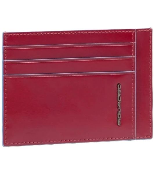 Чехол для кредитных карт Piquadro Blue Square PP2762B2R/R, натур.кожа, красный