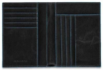 Кошелек мужской Piquadro Blue Square PU1393B2/N, натур.кожа, черный