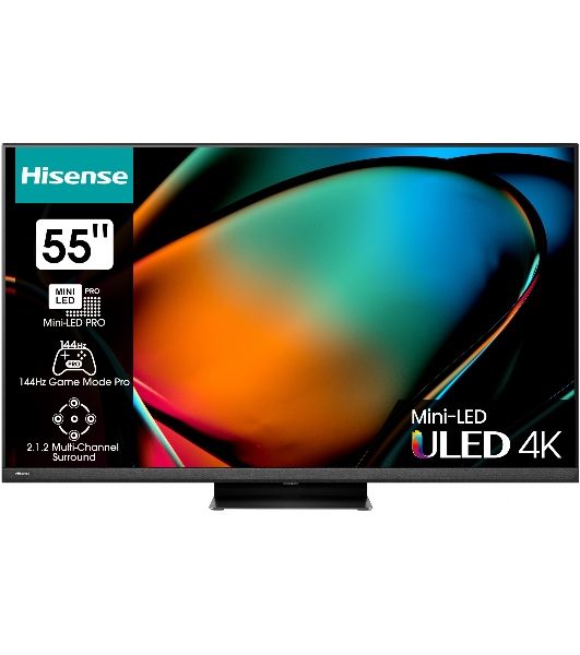Телевизор Hisense 55" 55U8KQ черный Mini-Led UHD 120Hz Smart TV