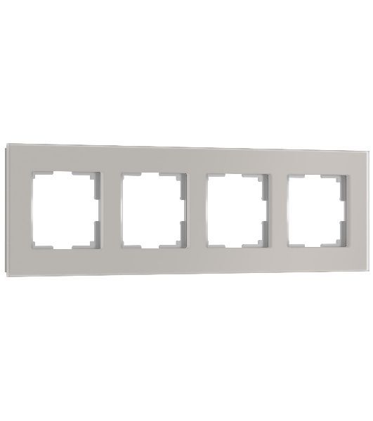 Рамка на 4 поста Senso (дымчатый, стекло soft-touch) W0043117
