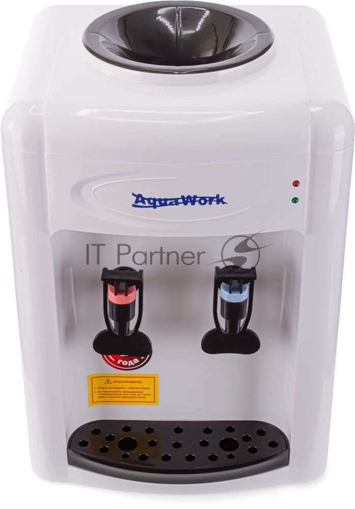 Кулер для воды Aqua Work 0.7-TDR, верхняя загрузка, нагрев 95 °С, охлаждение 12 °С, бело-черный