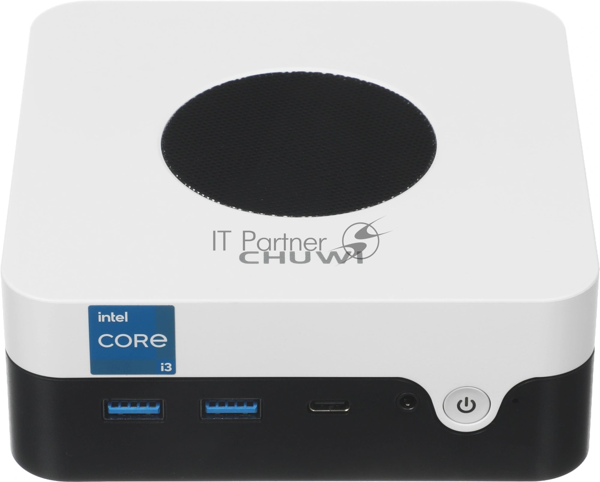 Неттоп Chuwi LarkBox X i3 1220P (1.5) 8Gb SSD256Gb UHDG Windows 11 Pro GbitEth WiFi BT 90W черный/белый