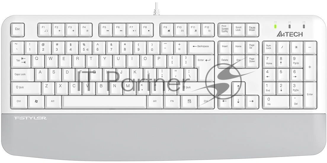 Клавиатура A4Tech Fstyler FK20 проводная, USB Type-A, белый